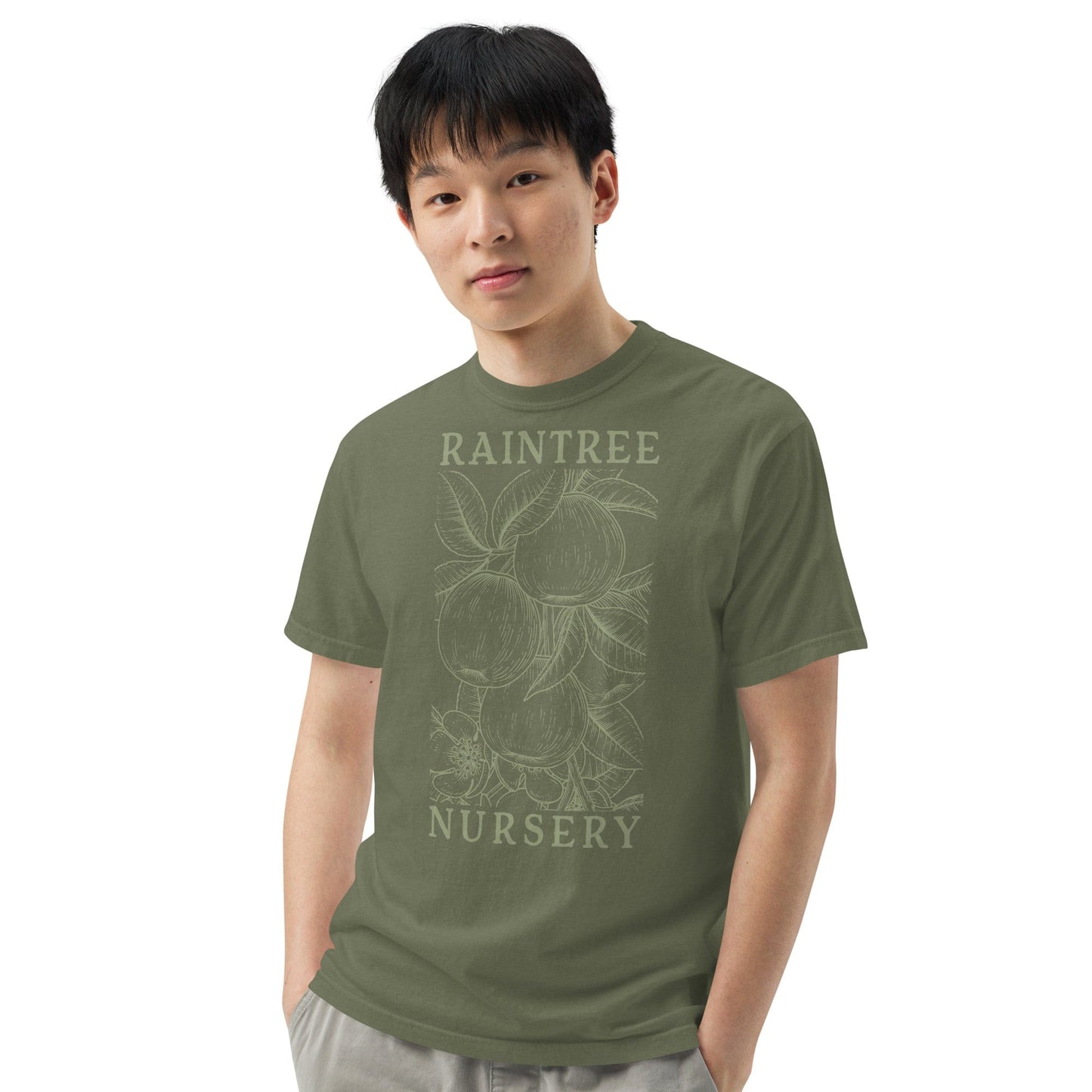  Apple Print Unisex T-Shirt In Olive
