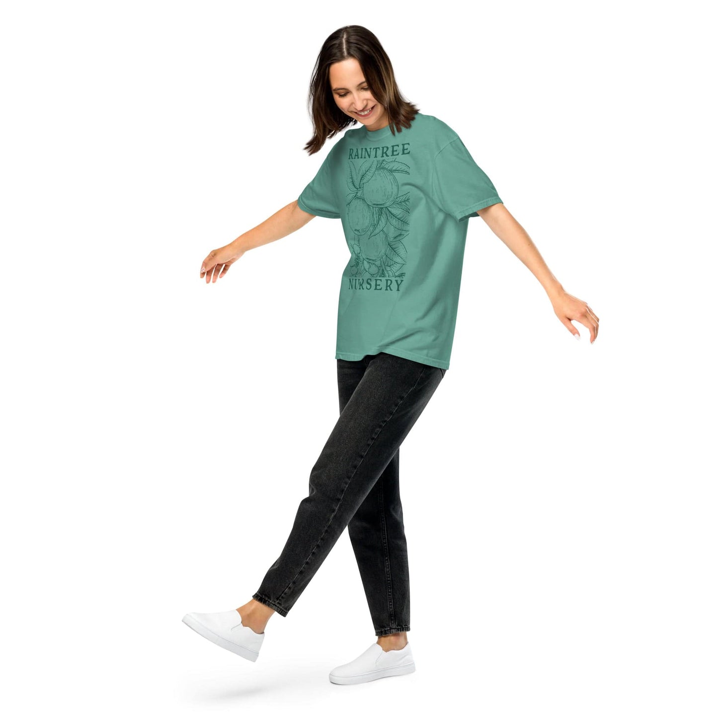  Apple Print Unisex T-Shirt In Seafoam