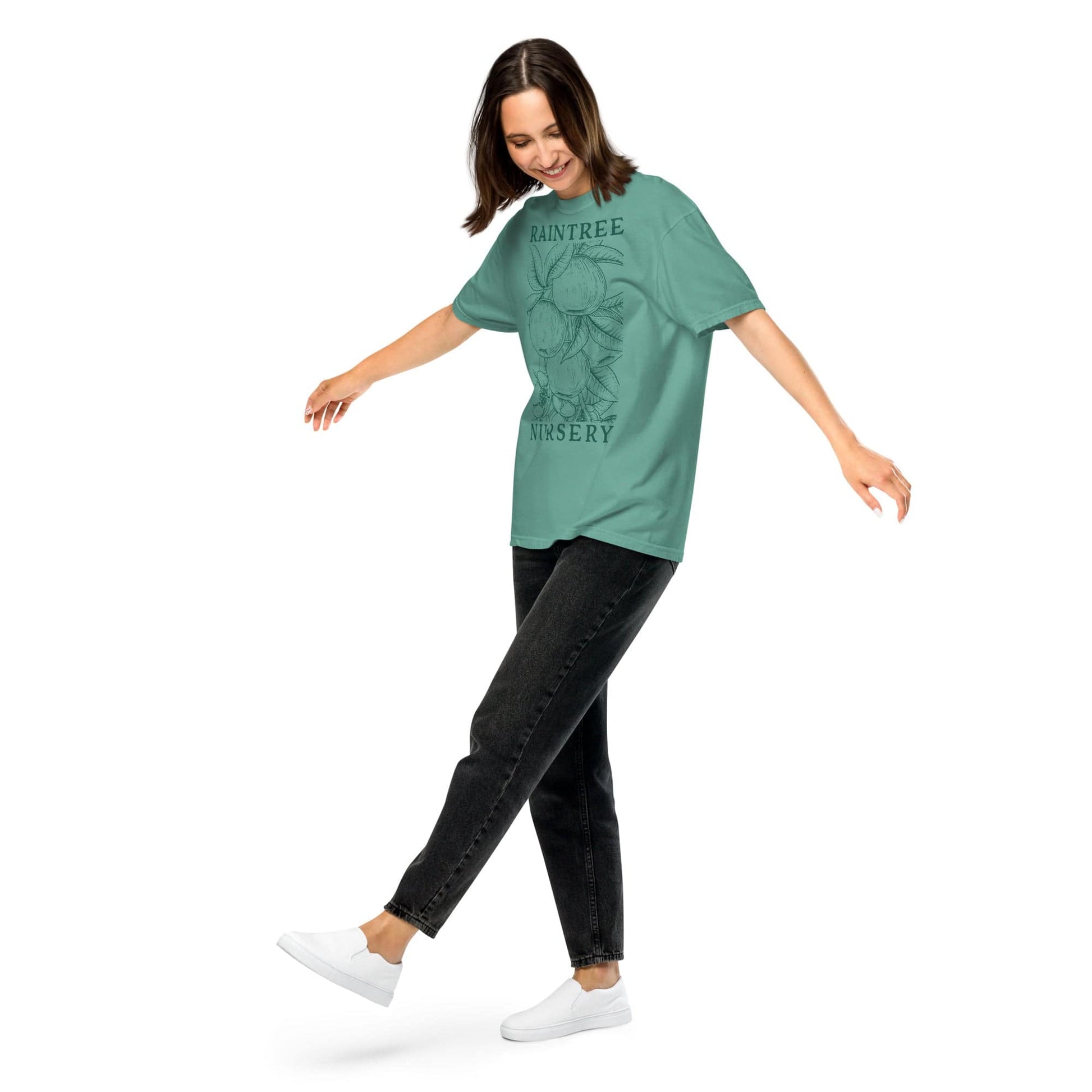  Apple Print Unisex T-Shirt In Seafoam